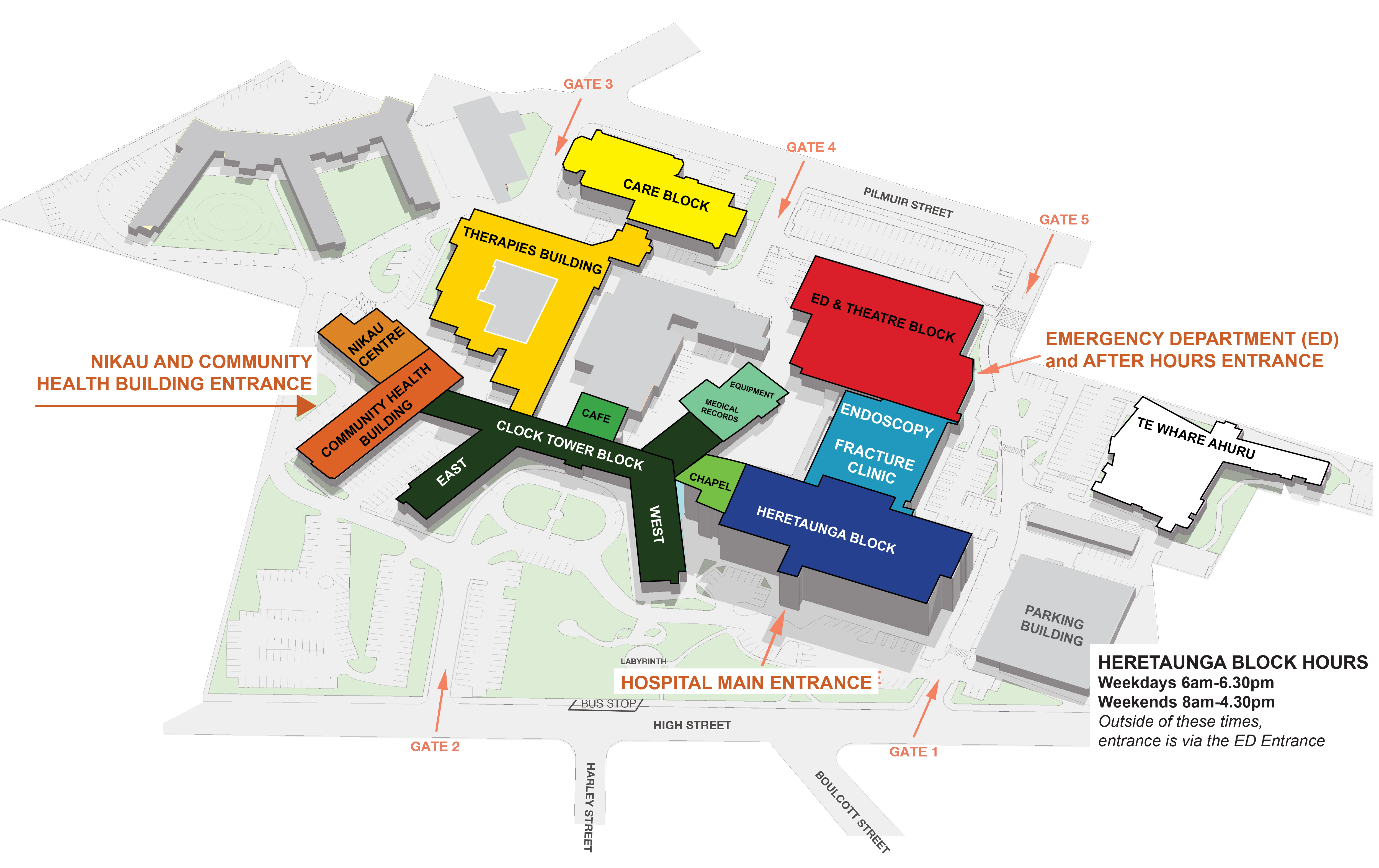 Hutt Hospital Map